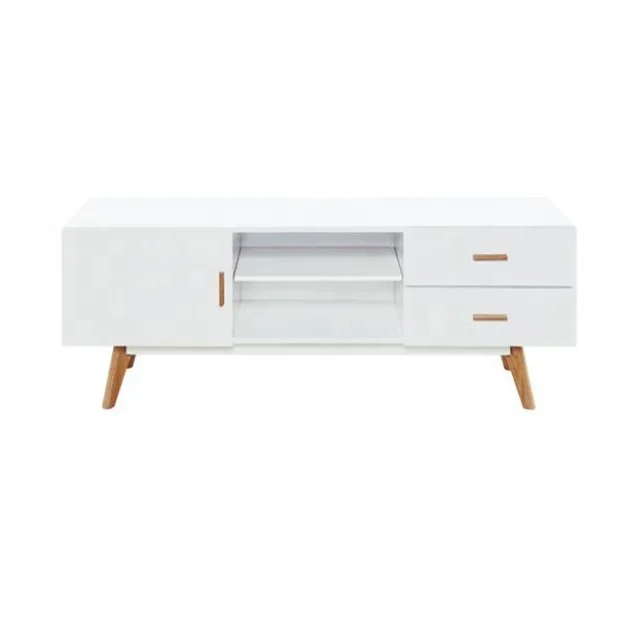 Nordic modern design TV unit material MDF with oak TV stand for living room furniture