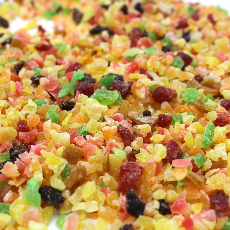 
Chinese fruit granule baking ingredients, a variety of dried fruit mixed granules, papaya, mango, strawberry, kiwi, cranberry, d 