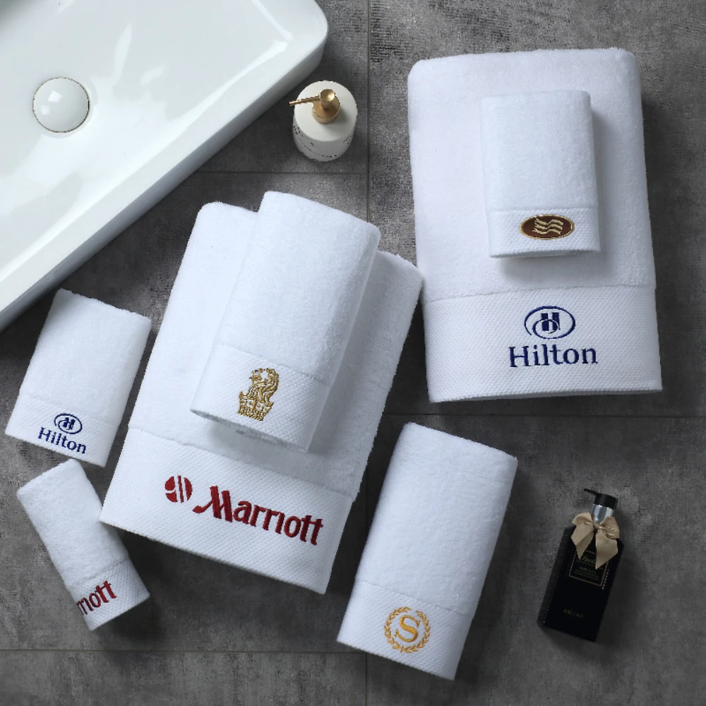 Hotelier Hot Sale Luxury Hilton Bath Towel Organic Premium Cotton Maximum Softness Home Textile Hotel Towels White