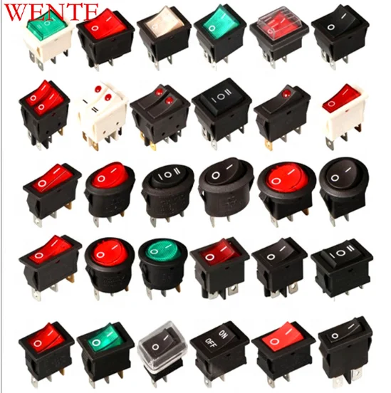 Waterproof 16A 250V 20A 125V AC 6 Pins 3 Position ON Off ON DPST Blue LED Light Illuminated Rocker Toggle Switch Boat Or Car
