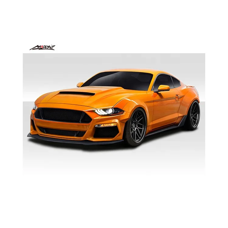 2018-2020 Year Madly PU material Wide body Fender Flares for Ford Mustang Front Fender Flares + Rear Fender Flares - 8 piece