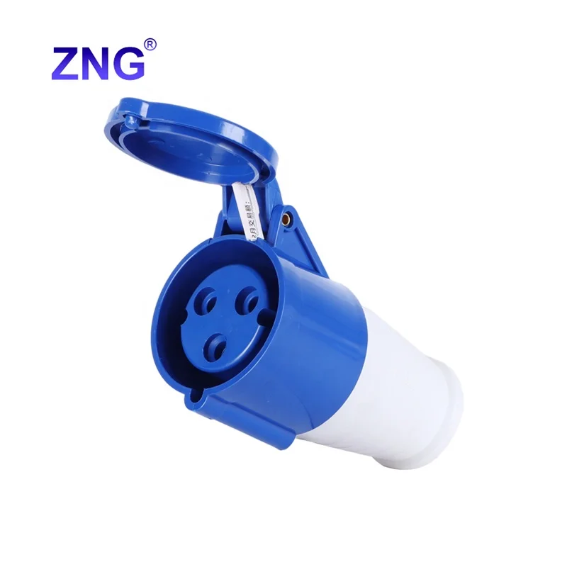 ZNG-223 IP44 Splashproof Wire Connector 3 Pin 32A Female Industrial Socket