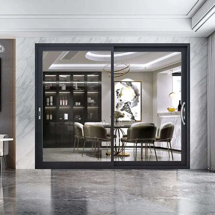 Aluminum Glass Sliding Door Exterior Double Glazing Aluminum Profile For Sliding door And Window