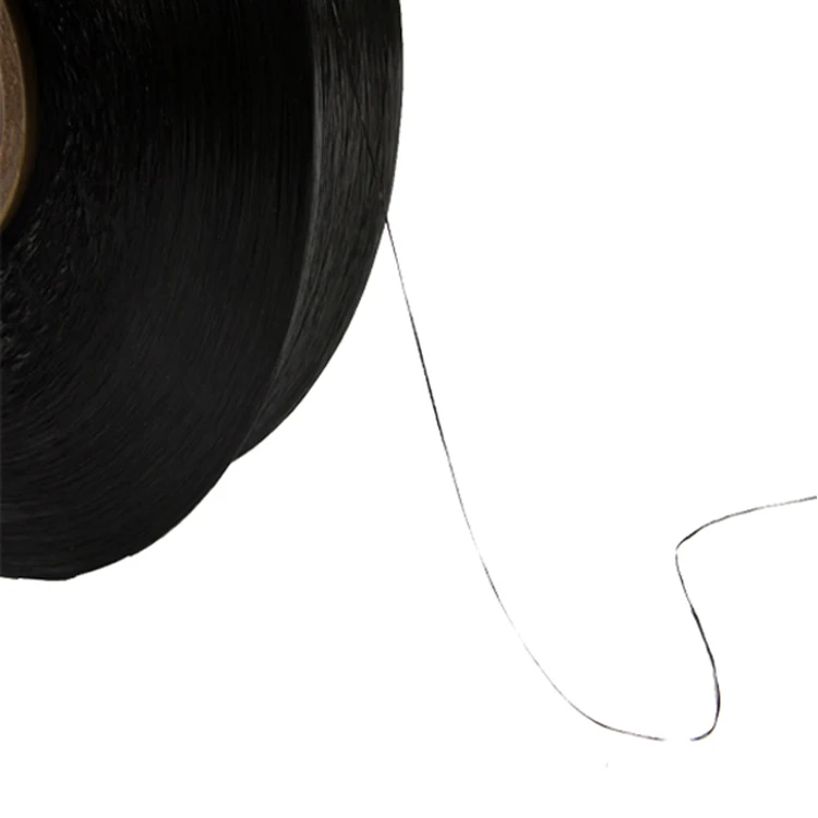 Low price hot selling recycled 900D black color pp yarn