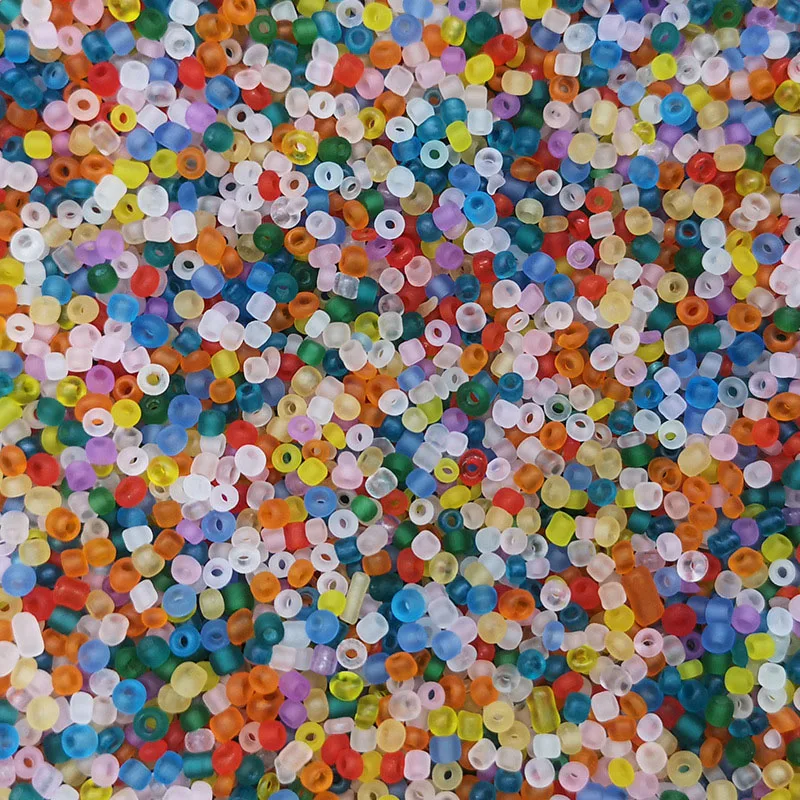 Blues  wholesale 50g 450g a bag 2mm 3mm 4mm DIY glass frosted seed beads for DIY accessories bracelets necklace jewelry making