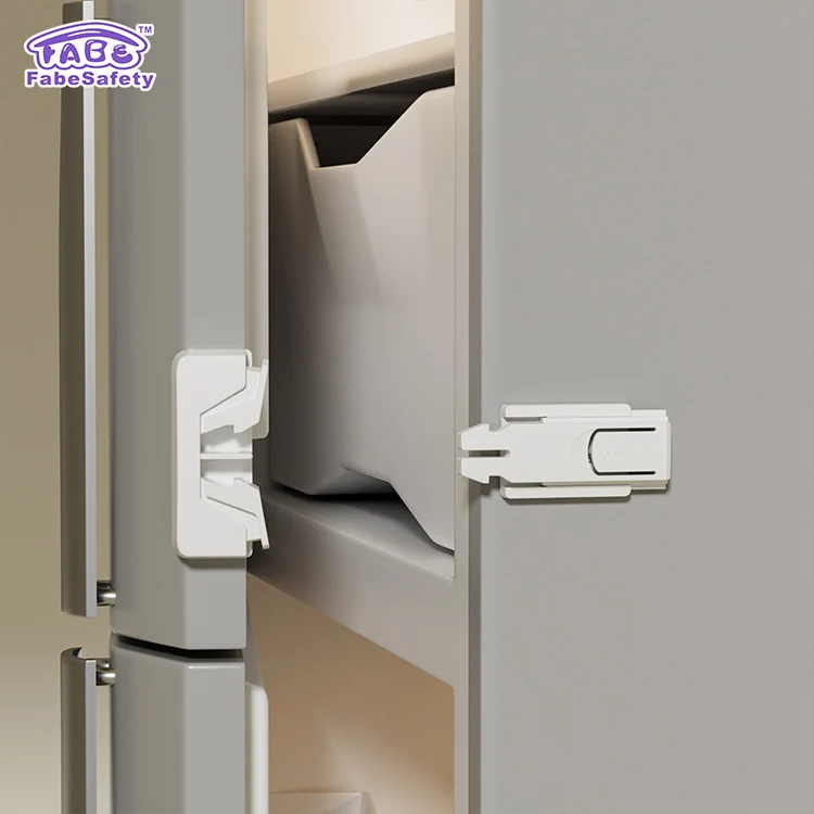 Updated Amazon Hot Selling Child Proof Refrigerator Lock, Fridge Locks for Kids with Sticky Adhesive Pads