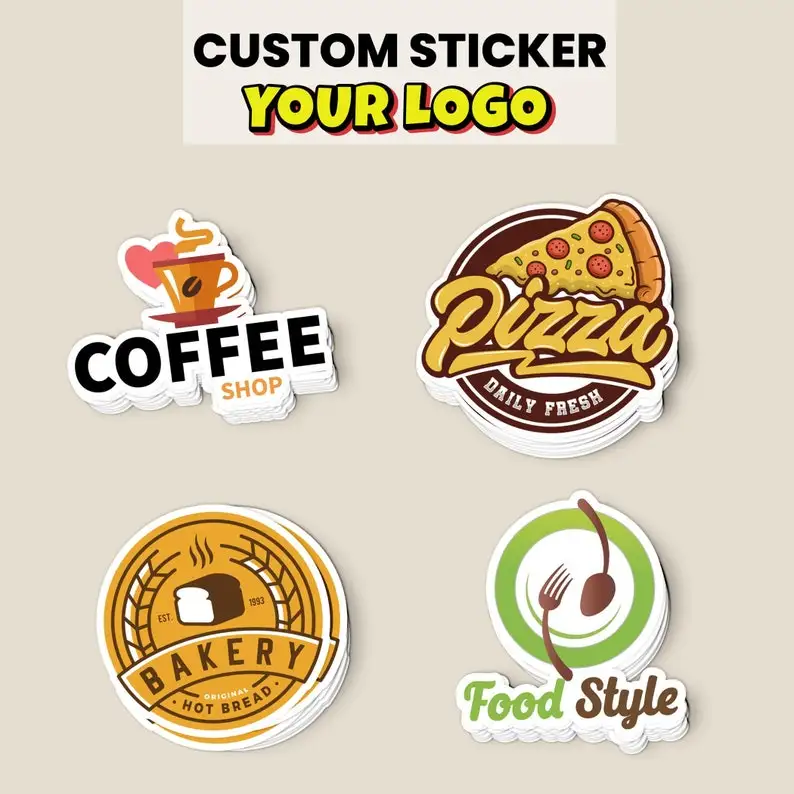 Yahik Custom Printing Waterproof Vinyl Stickers Die Cut Label Logo Stickers Adhesive Pvc Label Sticker