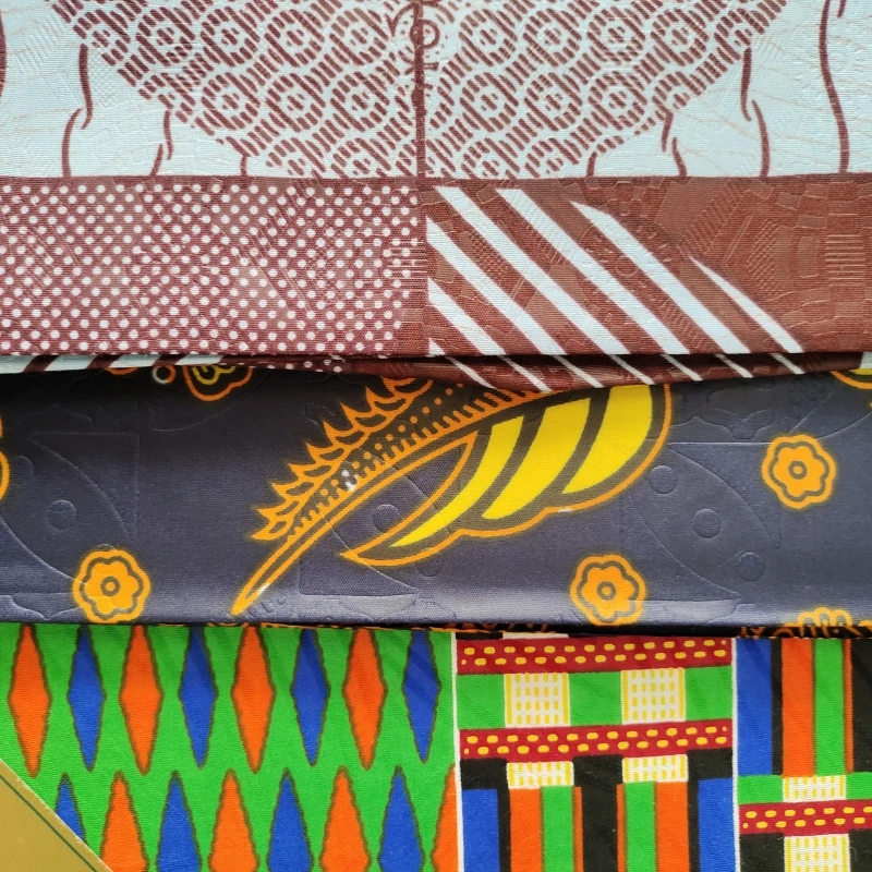 ZHAORUN 100% polyester super java veritable block wax printed khanga clothing fabric hitarget sanhe