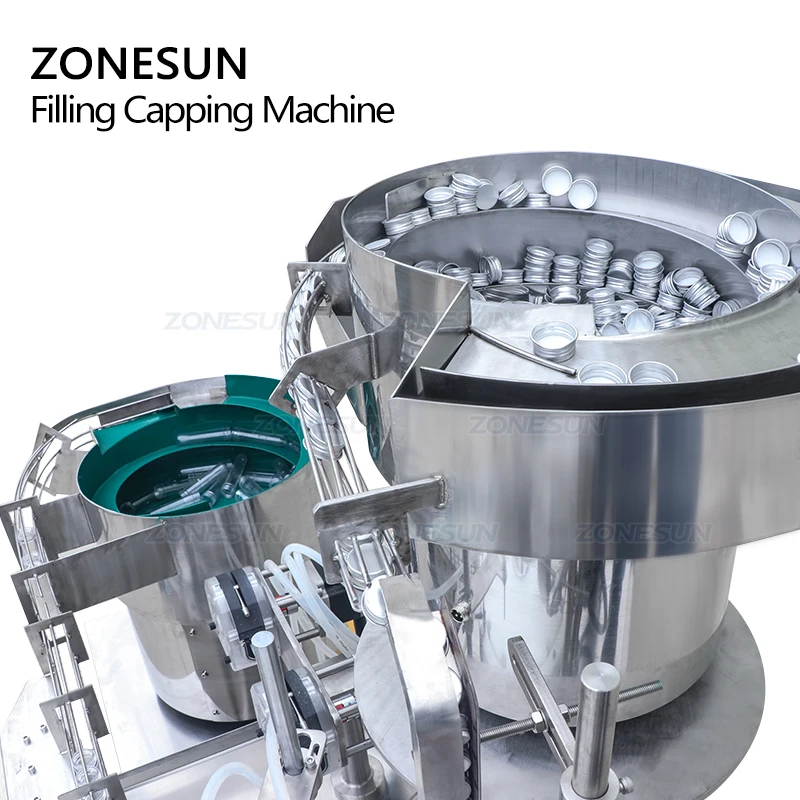 ZONESUN ZS-AFC10 Double Head Peristaltic Pump Clear Plastic Reagent Test Tube Filling And Capping Machine