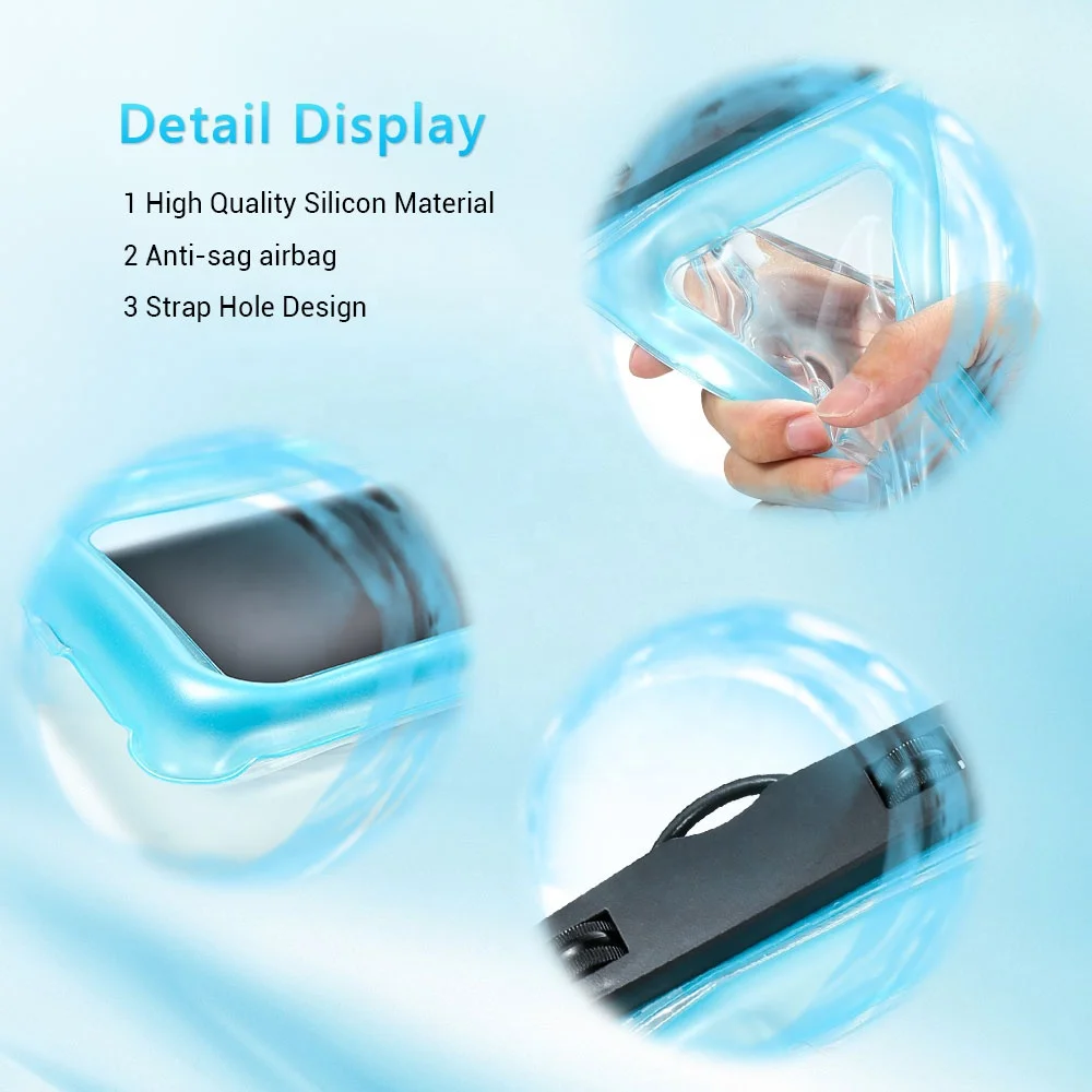 Горячая Распродажа, новинка, плавающая водонепроницаемая сумка, прозрачный водонепроницаемый чехол для мобильного телефона с сенсорным экраном для плавания, чехол для подушки безопасности