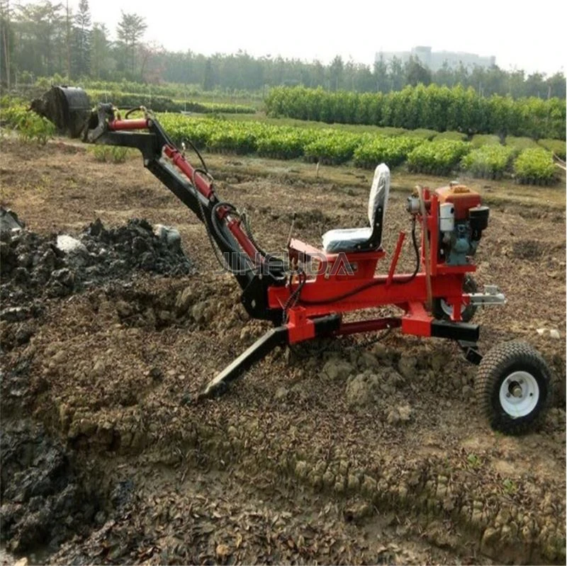 Буксируемый экскаватор с бензиновым двигателем 9hp по