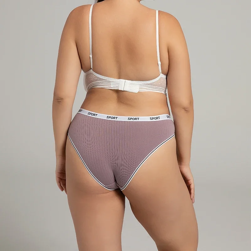 Plus Size S-XL Women Cotton Panties Soft Mid Waist Underwear Solid Color Panties Comfort Female Lingerie Large Size Intimates