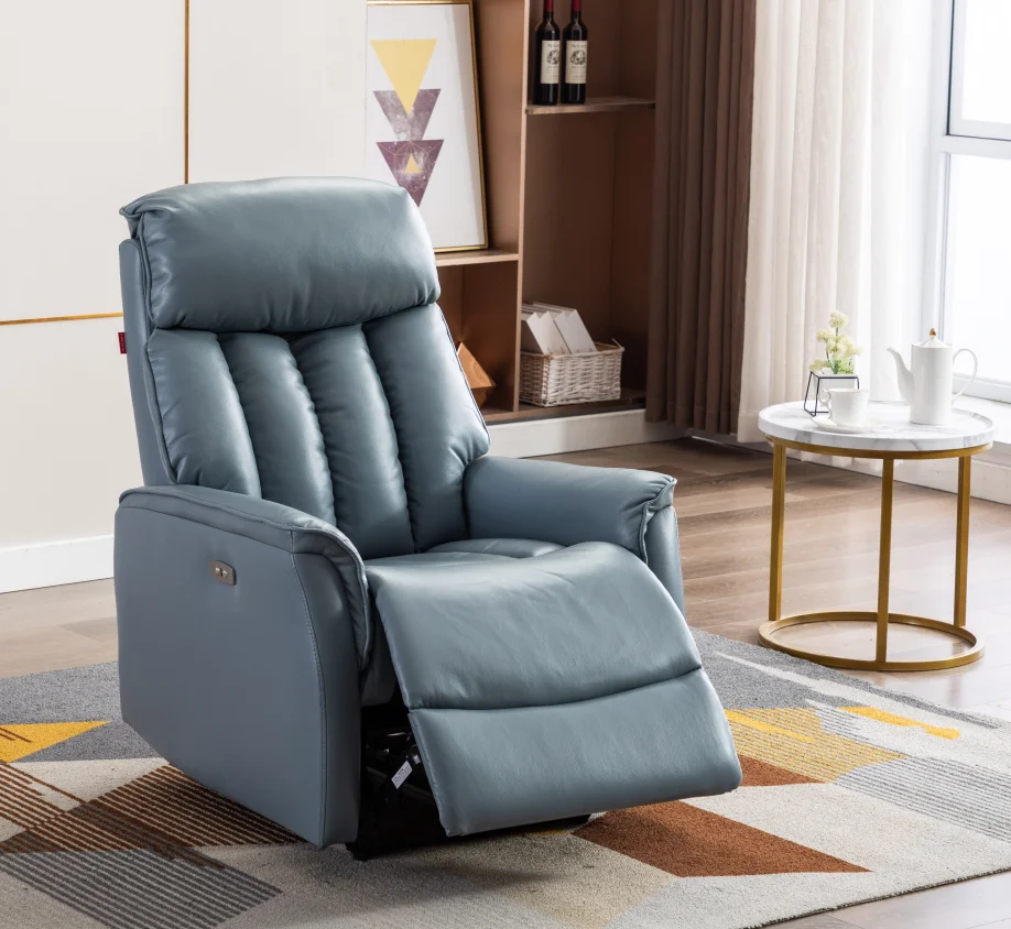 Upholstered Fabric Manual Recliner Chair with Padded Seat Backrest