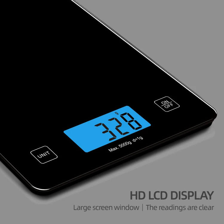 Canny Glass Platform Digital Kitchen Scale 5kg Sensitive Smart Nutrition Food Coffee Scale