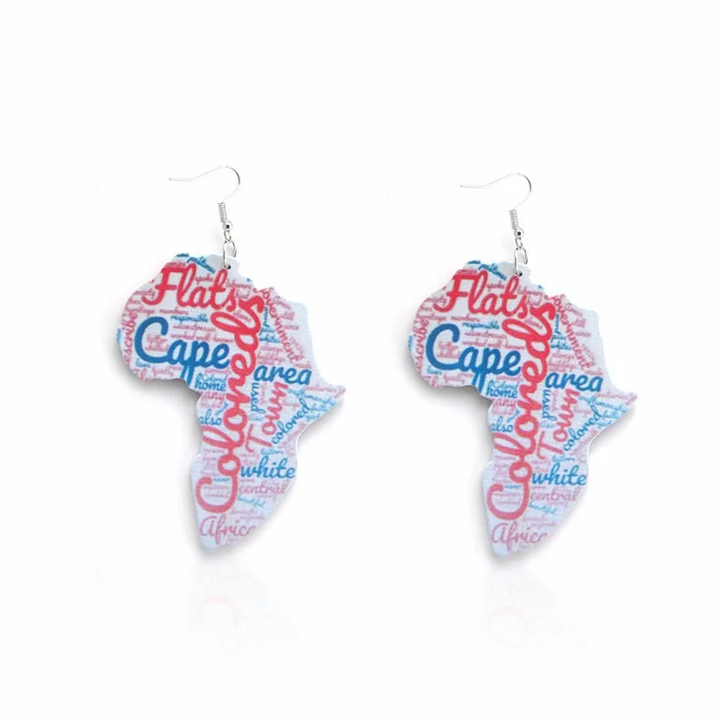 
SH311 New fashion accessories geometric wooden african earrings for women 