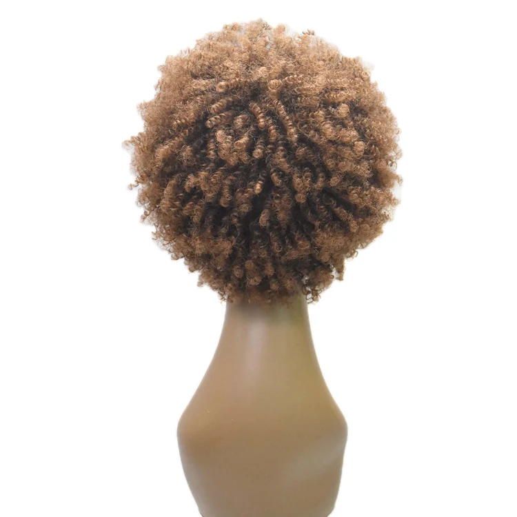 Novelties Wholesale Synthetic Fiber African Kids Short Curly Elastic Scarf Spring Curl Headband Wigs For Black Women