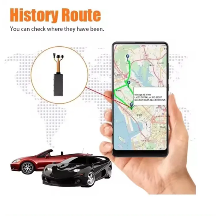 4G GPS Tracker with Voice Monitoring Remote ACC Detection Engine Shut Down PC Track View for Vehicles