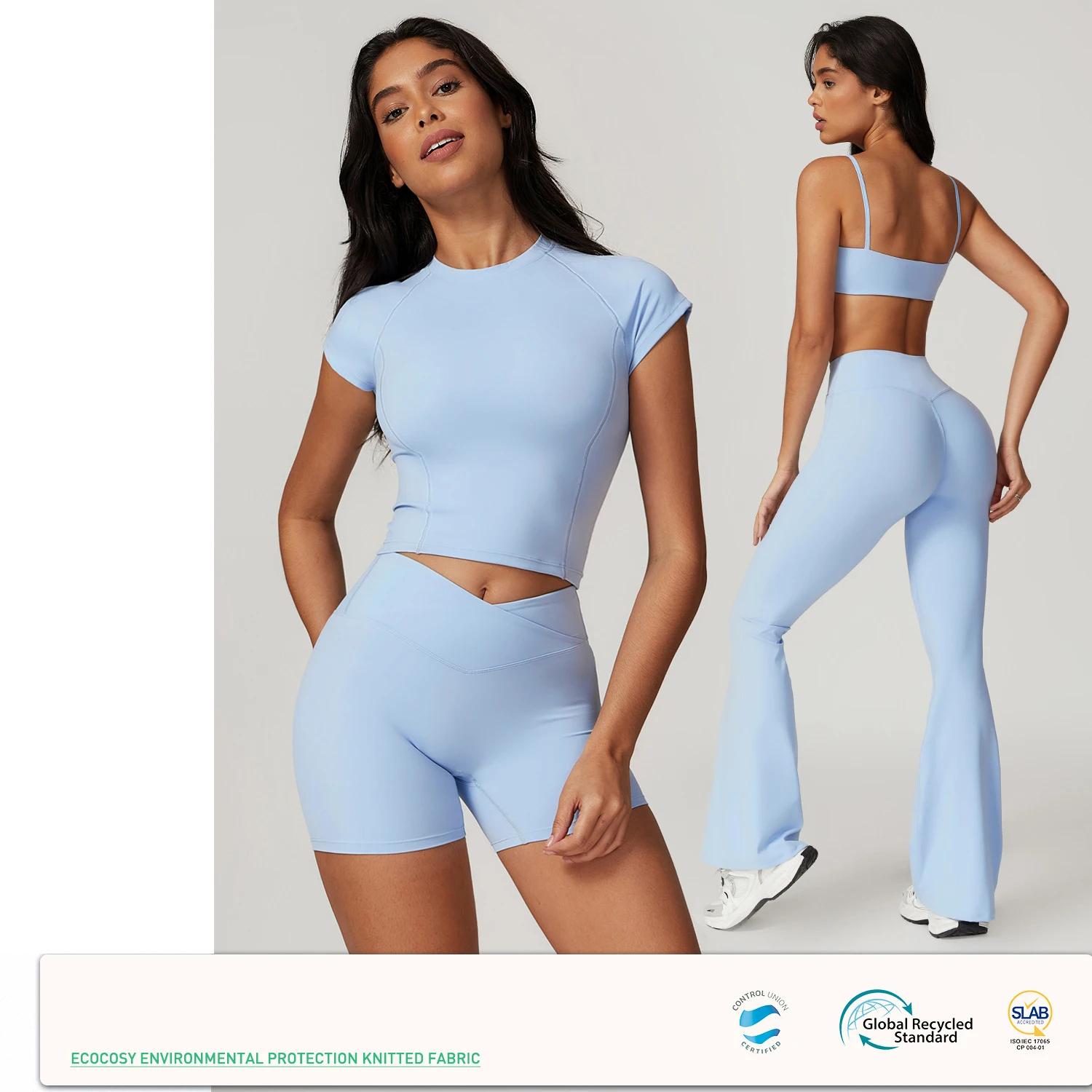 Hot selling 2024 new Sportswear 2 piece set two plus size women non-slip slimming sports fitness clothing