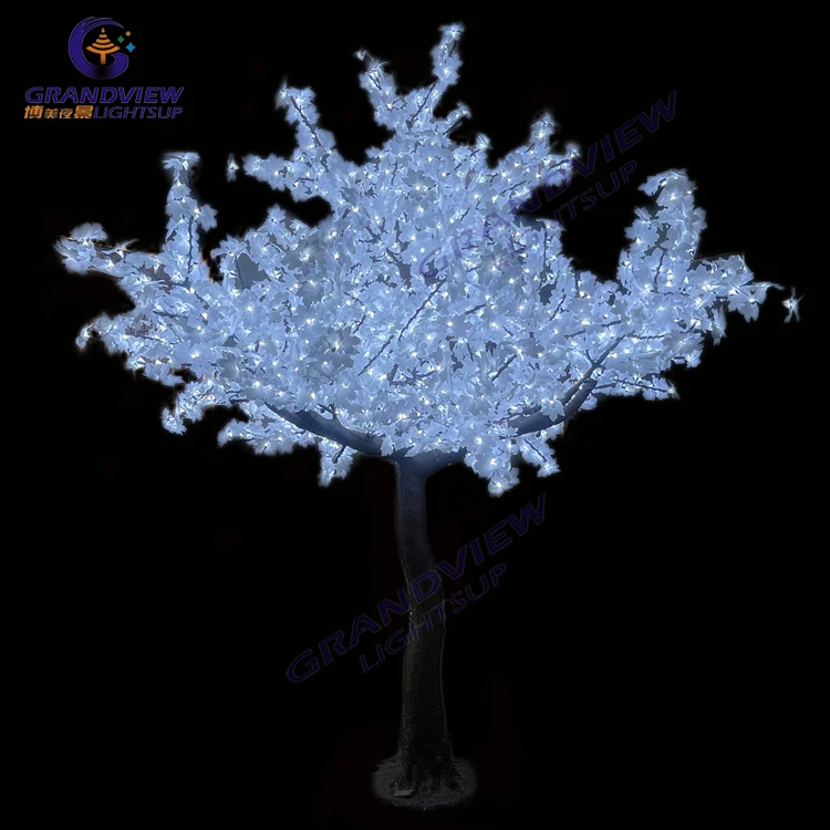 Outdoor Artificial Maple Tree with Lights PVC Christmas Halloween and Wedding Decoration for Home and Landscape Use