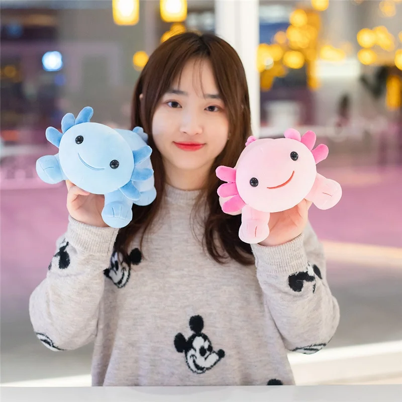 Wholesale Cartoon Axolotl Plush Toys Soft Cute Axolotl Stuffed Animal Pillow Doll Comforter for Kids Birthday Party Gift