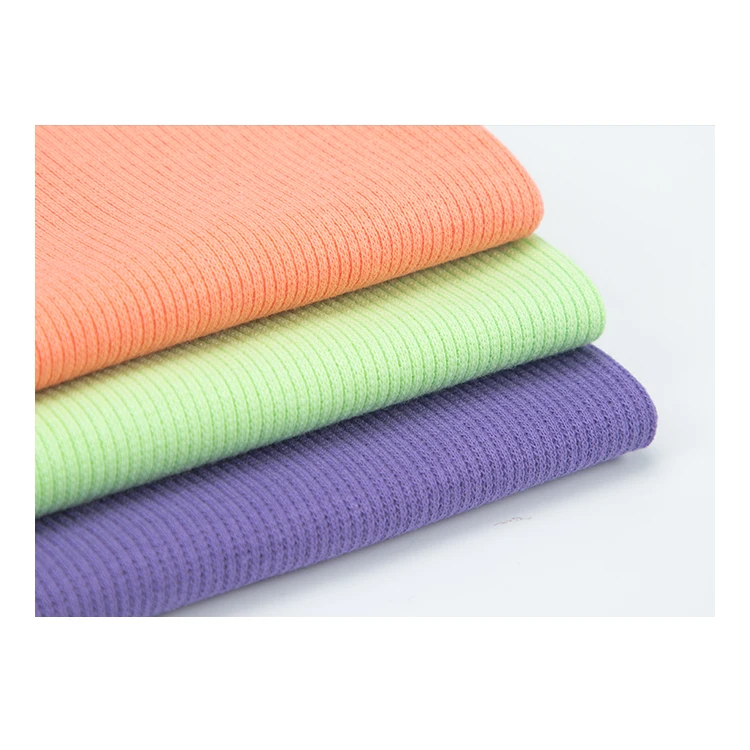 
KF30601 280gsm 96%modal 4%spandex 2x2 Comfortable lenzing Modal rib rib for long dress 