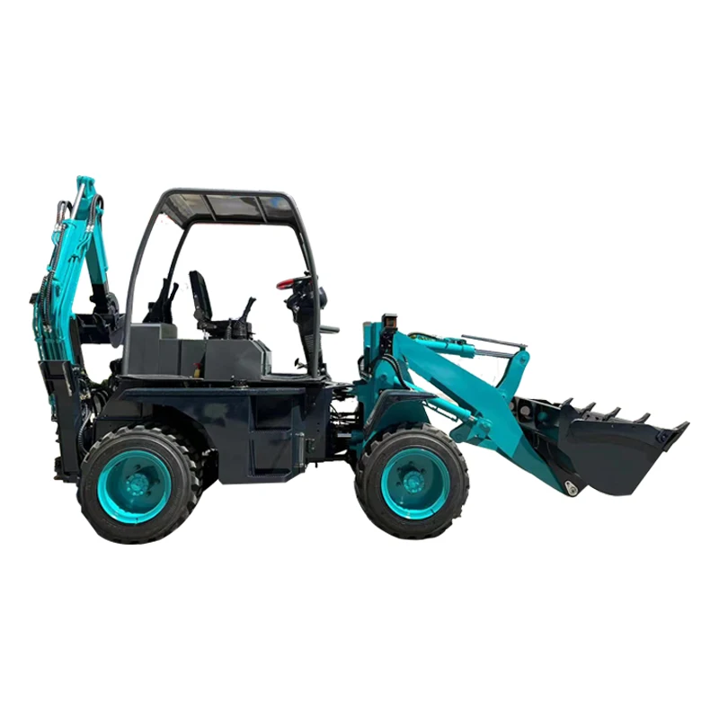 Diesel 4x4 tractor excavator front backhoe loader Wheeled multifunctional loader mini backhoe loader auger