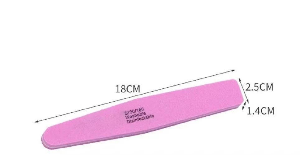 wholesale Manicure Tool Double Sided Orange Sponge Nail File 100 180 Grit Diamond Nail File low price