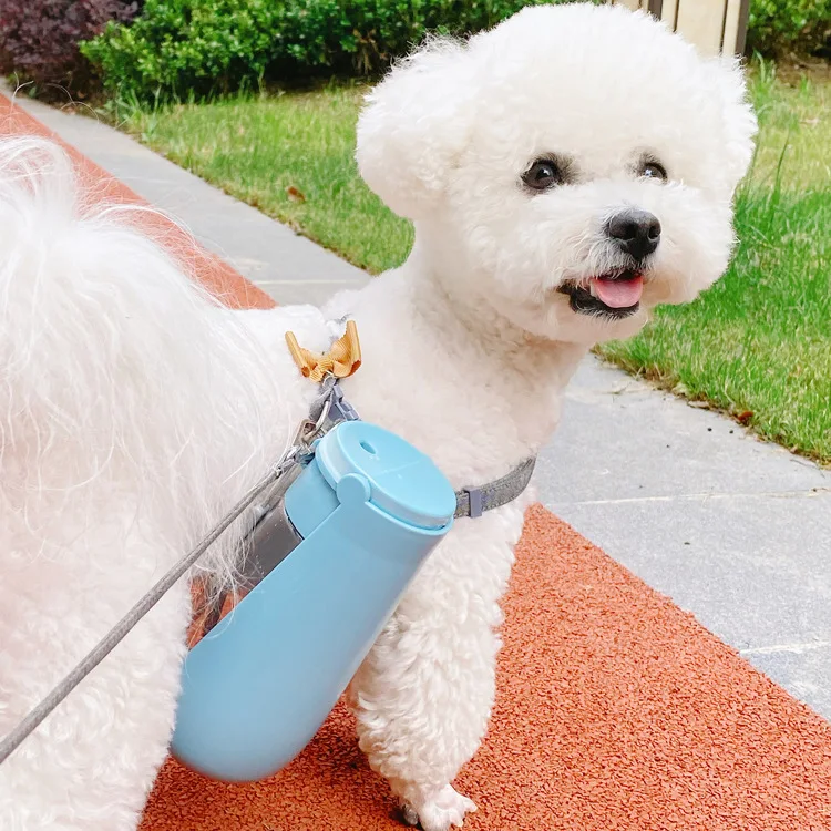 Environmentally friendly recyclable material pet bottle water cat and dog water bottle foldable