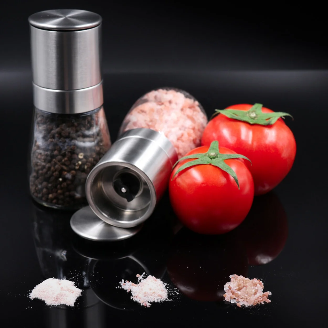 Factory Produced Kitchen Manual Glass Salt and Pepper Grinder Mill