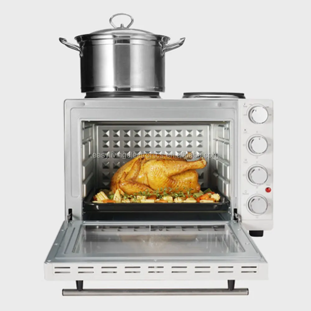 30L Multi-function kitchen Pizza Toaster Electric Oven with hotplate for home use