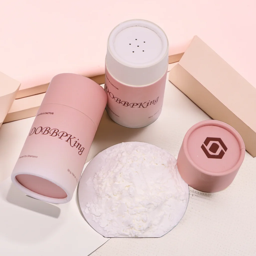 Eco friendly reusable paper shaker tube wholesale cardboard round loose powder container packaging with sifter