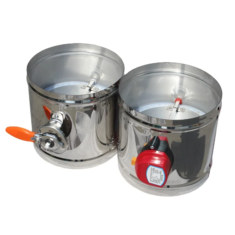 round shape volume damper 304 stainless steel electric air valve