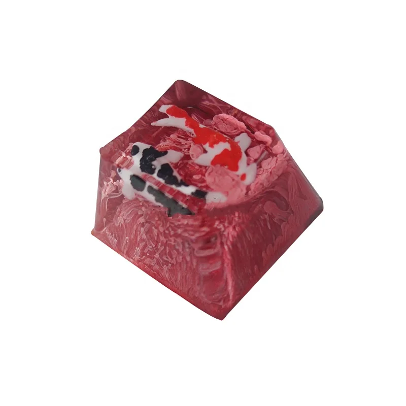 1PC Koi Resin Keycaps For Cherry Mx Switch Mechanical Gaming Keyboard Keycaps Replace Handmade Keycaps