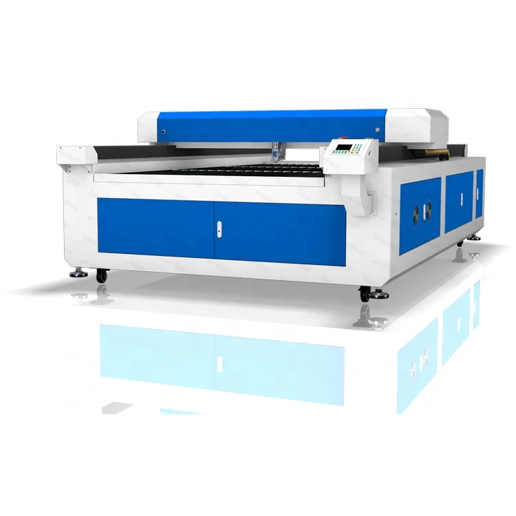Factory price 4*8 feed CO2 mixing laser cutting machine for iron and wood board cutting with Yongli 300W
