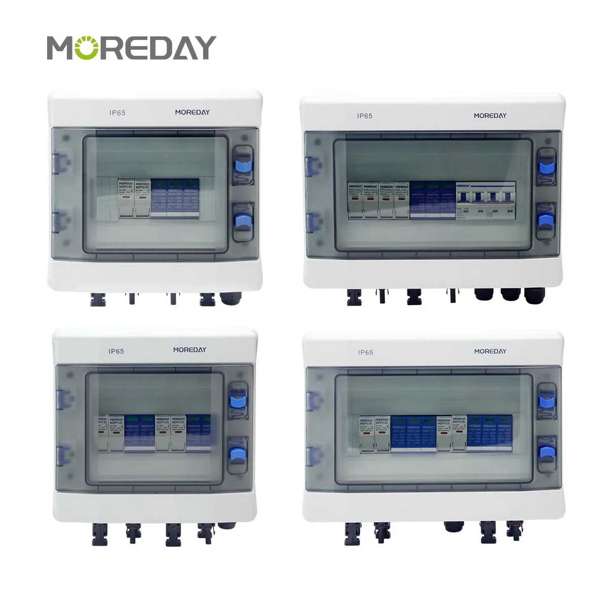 MOREDA  TUV CE  ROHS 4 in 1 out dc 600V 1000V solar manufacture PV combiner junction box for 4 string solar panel made in china