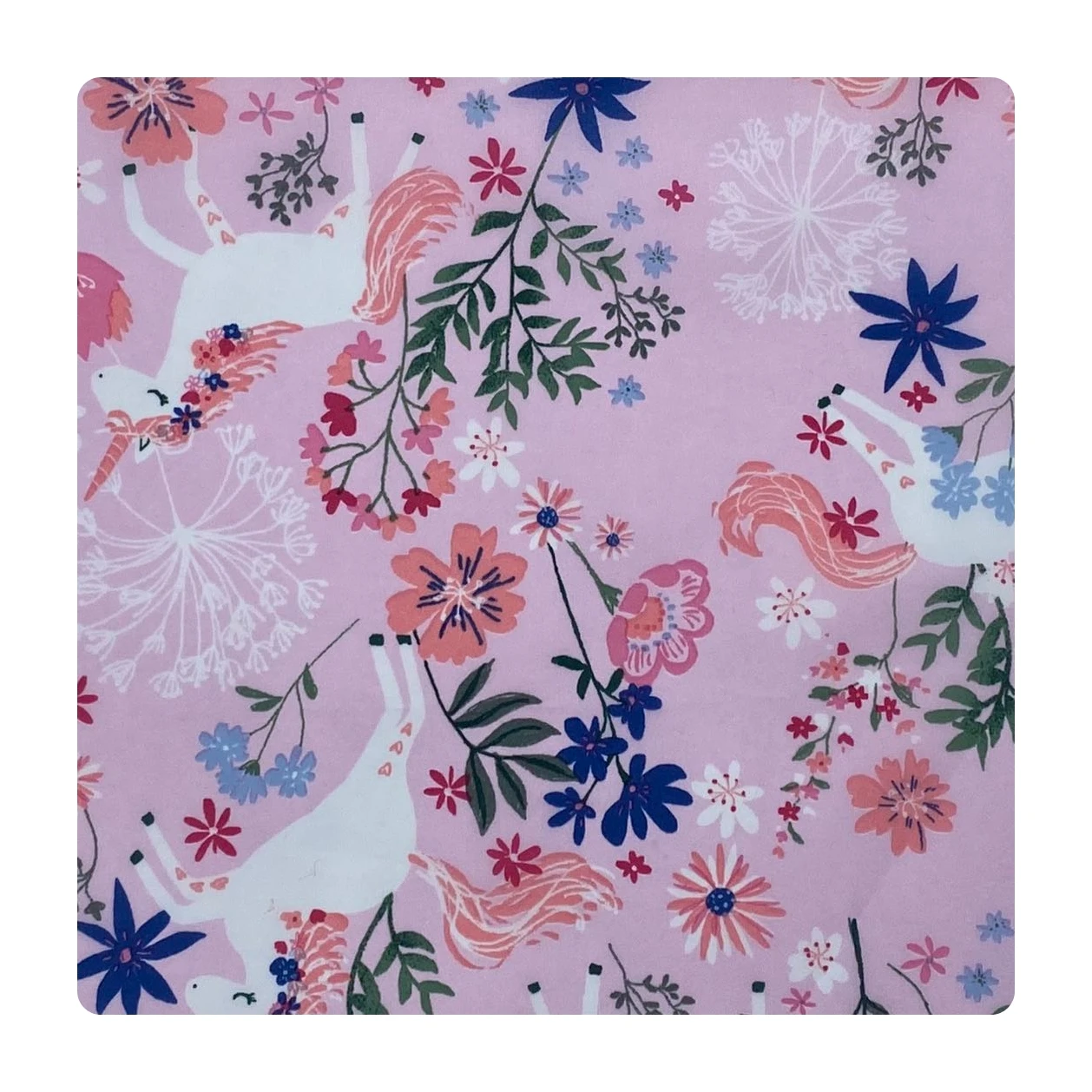 
Cute high quality 100% polyester floral animal print fabric 90g for kid garment dress lining and widely use 