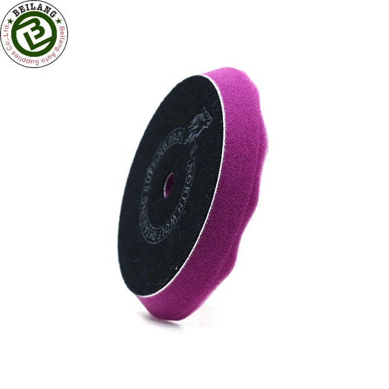 Newest Wave Sponge Auto Care Purple Cutting Pad 5inch Foam Buffing and Polishing Pad