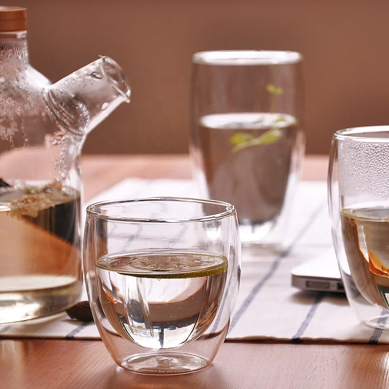 
Hot sale 80ml/200ml/250ml/350ml/450ml coffee glass set handcrafted double walled glass coffee cup, coffee glass 