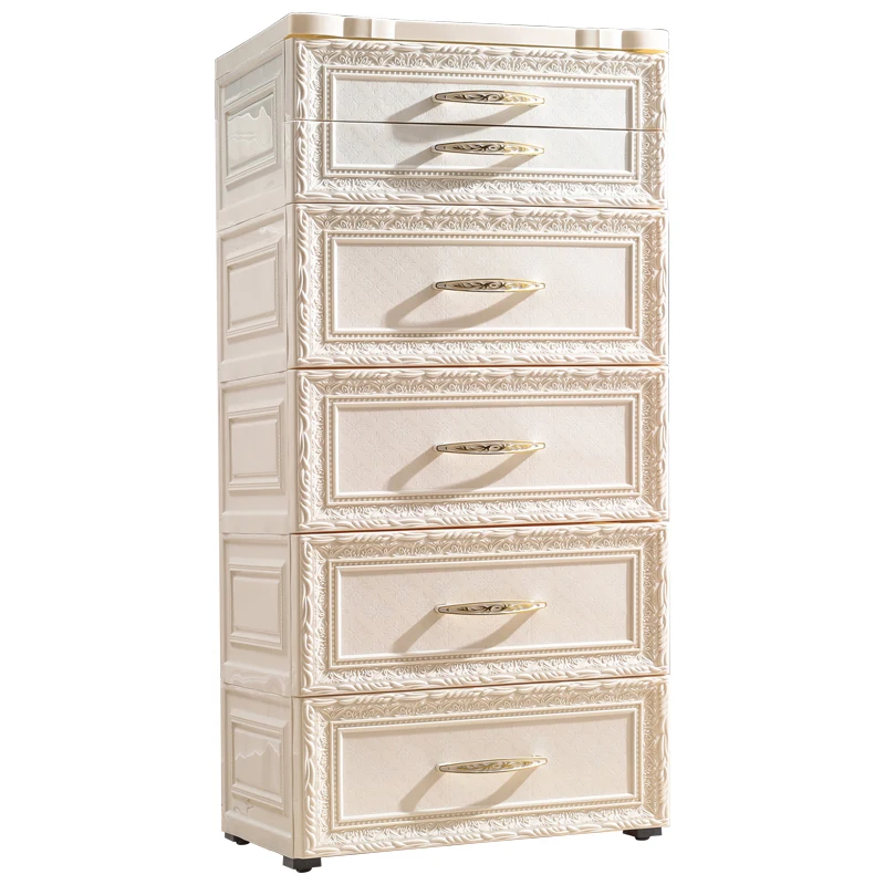 
High Quality Plastic Baby Clothes Drawer With Wheels 