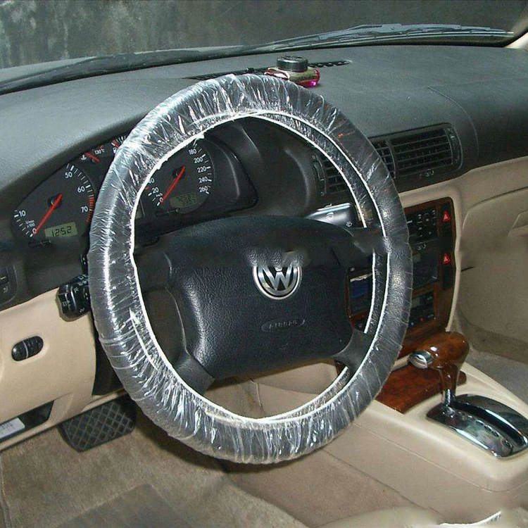 White Auto knob hand brake gear Car Steering Wheel Cover with four colors logo available