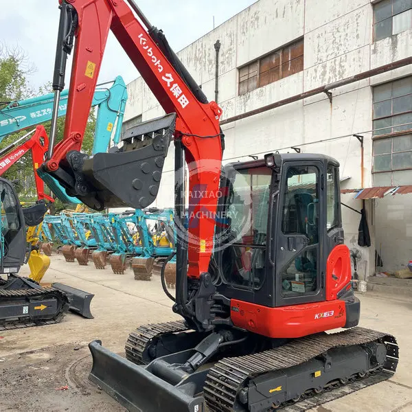 Second hand USED KUBOTA 5TON 6TON KX163 KX155 50U SMALL MINI EXCAVATOR used japan small backhoe excavator