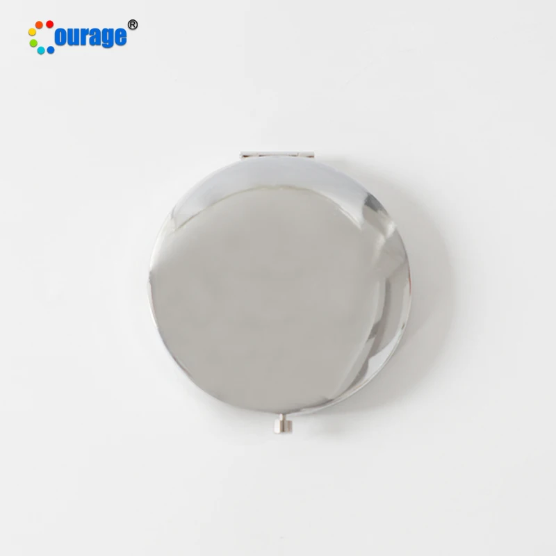7cm round mirror sublimation blank compact mirror custom with press button