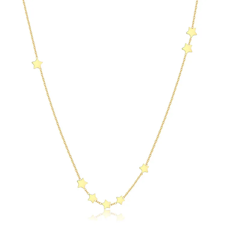 Новое ожерелье с подвеской счастливая пентаграмма минималистичные звезды молния Очаровательная подвеска цепочка чокер