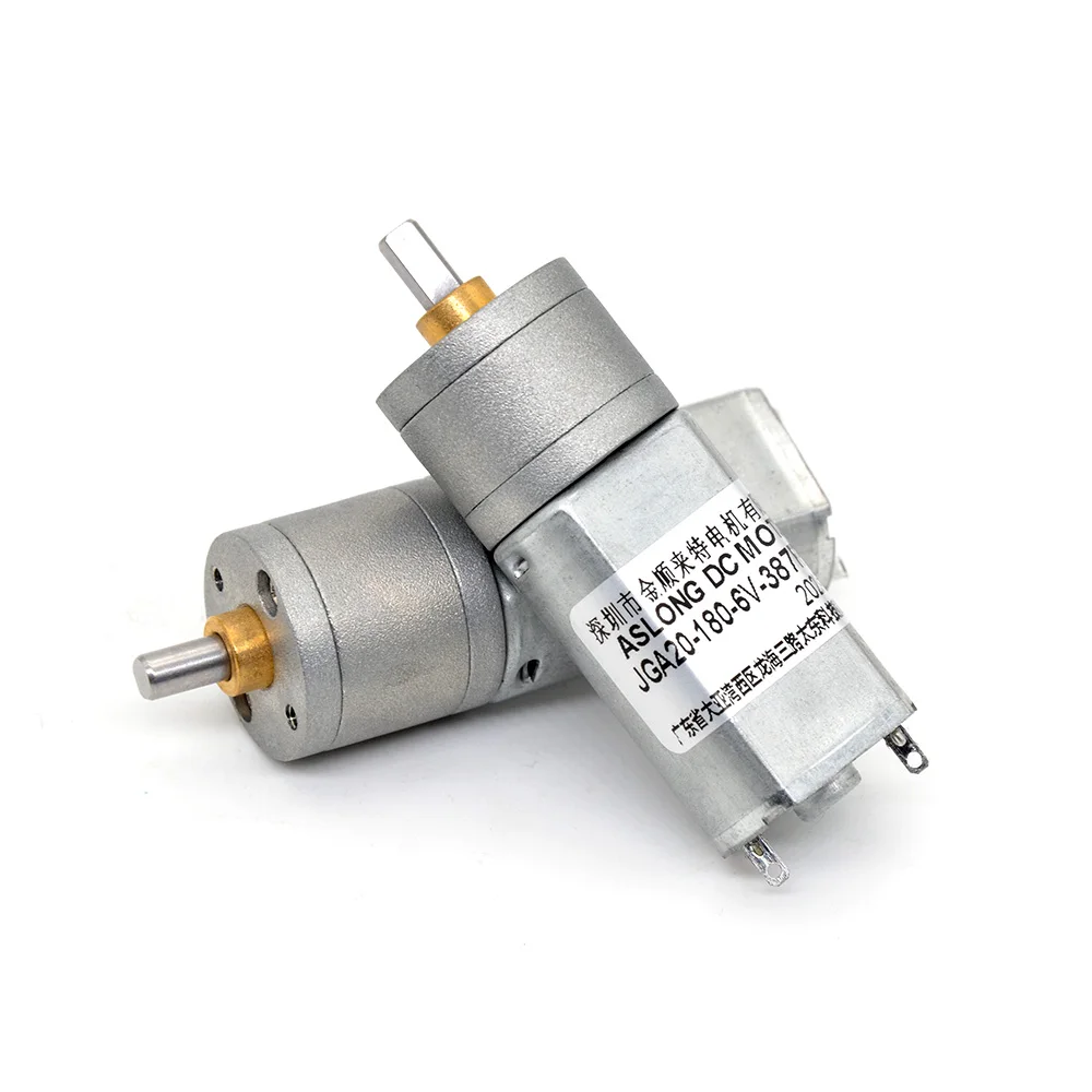 low-speed high torque micro motor JGA20-180 12V 30RPM 1:268 speed reducer geared motor