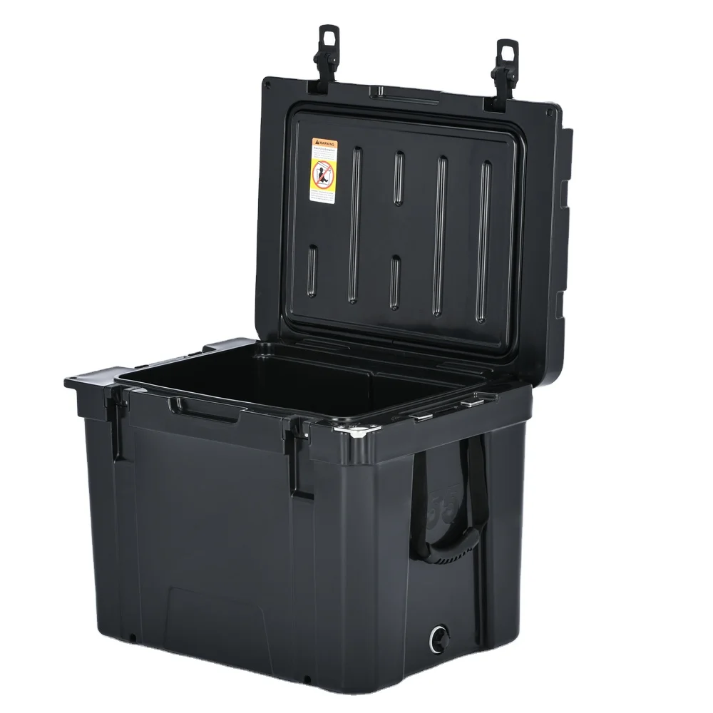 55QT Rotomolded Ice Chest Cooler Box Insulated Hard Cooler for Fishing Boating