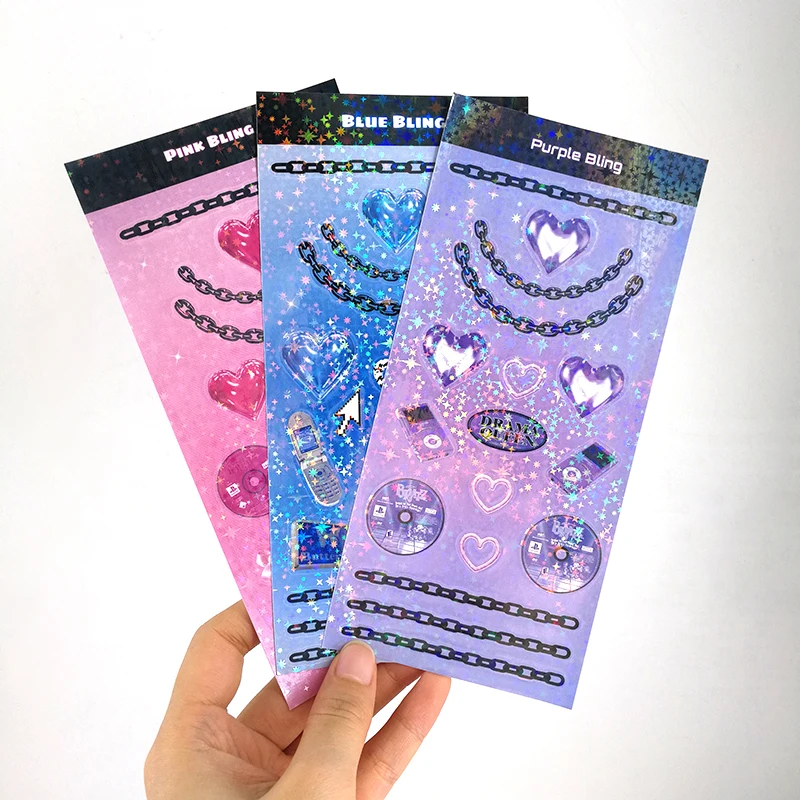 Customizable 3d logo reminder vintage journal paper stickers free shipping