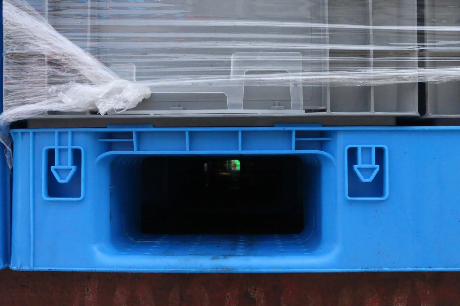 NEXARA Heavy Duty Customizable HDPE Blue 1208 1200*800*135mm Euro Plastic Pallet Single Faced 4-Way Entry for Shipping