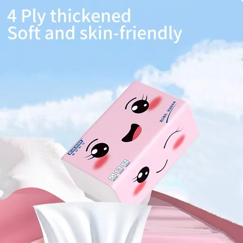 Customized Facial Tissue Paper Hot Sale Super Soft 100% Virgin Wood Pulp Pocket Printed 3ply Disposable White 3 Ply Tissue Paper