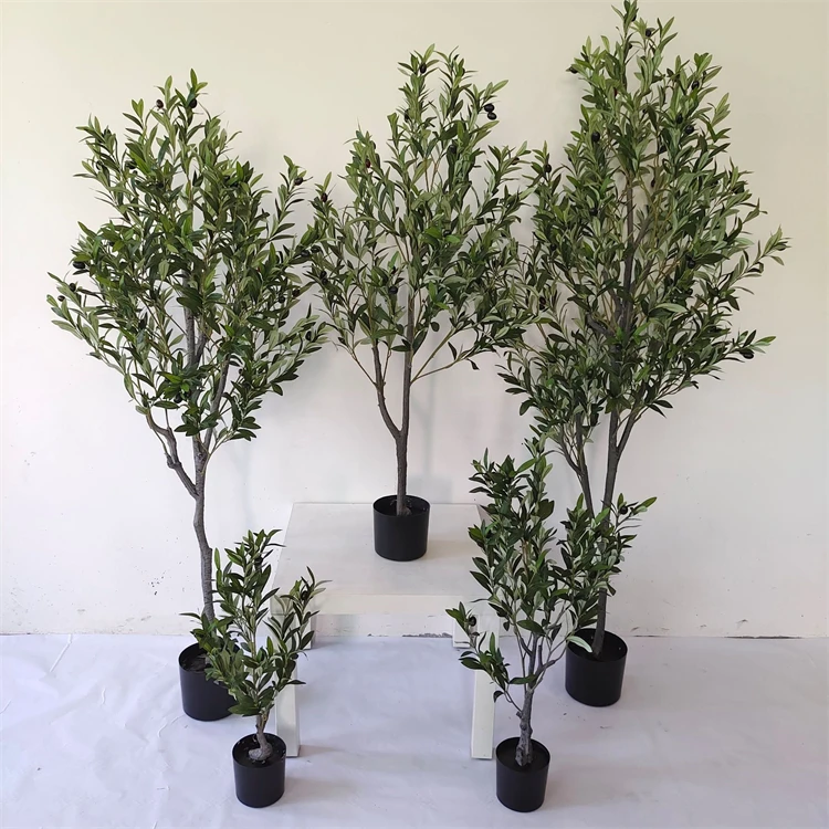 Olive Tree Artificial for Indoor Decoration High Simulation Plant Bonsai Green Plant Artificial Plant Faux Olive Tree With Pot