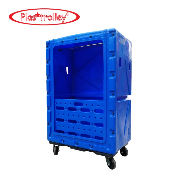 Прочный HDPE Rotomold пластиковый Большой сухой прачечная высокий полотенце тележка с 900L